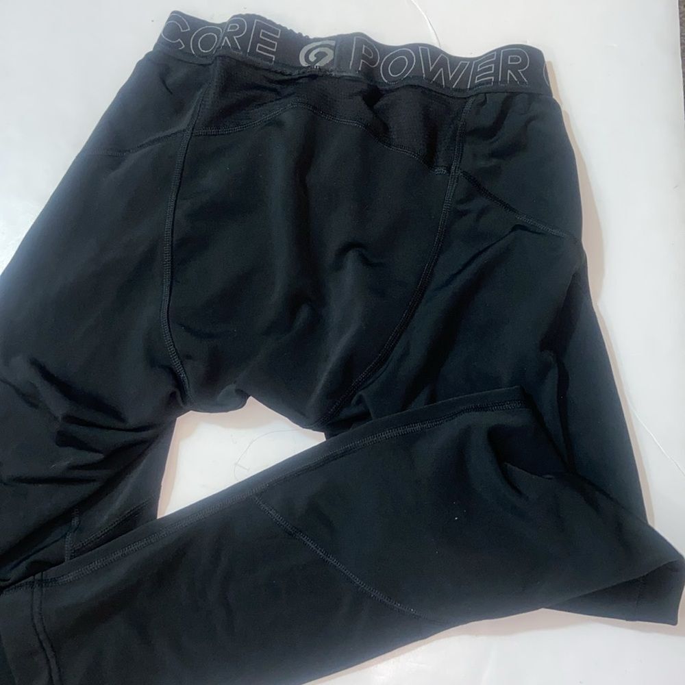 10/$50 POWER CORE COMPRESSION PANTS SIZE APPROXIMATELY XS S NO LABEL